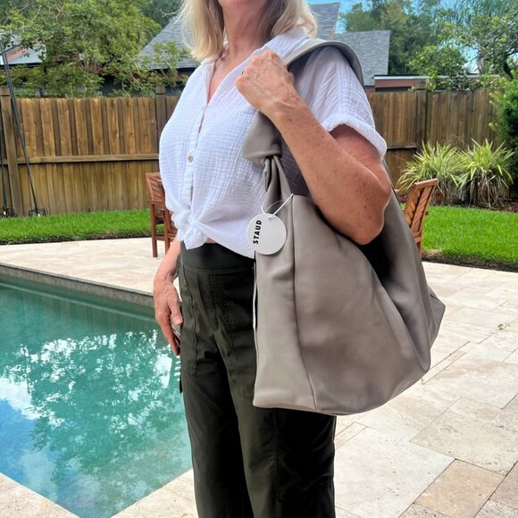 STAUD Large Island Tote - French Gray - Picture 3 of 11